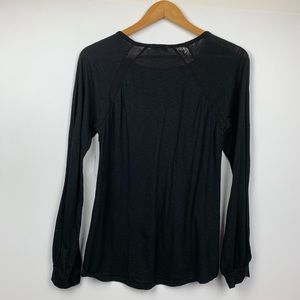 LAmade Lon Sleeves Embroidred Jersey Top Blouse Small